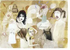 Séraphine Pick, All Tomorrow's Parties, acrylic and gouache on paper