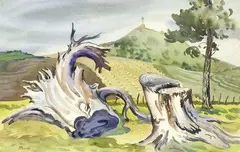 Bill Reed, The Dead Tree, watercolour