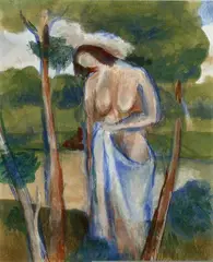 Bather by Colin McCahon, gouache on paper , circa 1952, sold Nov 2007