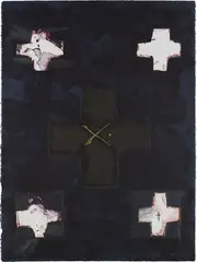 Winter Solstice by Ralph Hotere, lithograph with applied graphite and gold leaf, sold Nov 2007