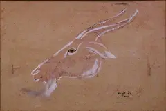 Goat Head No. 11 by Dennis Knight Turner, ink and bodycolour on card, sold Oct 2007