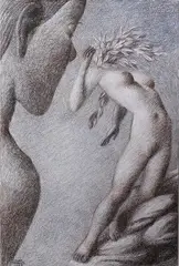Terry Stringer, Nude Study, pastel on paper