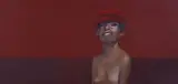 Gary Waldrom, Head with Red Cap, acrylic on canvas
