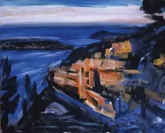 John Horner, View of the Harbour, acrylic on board