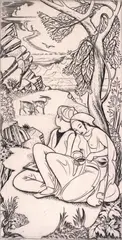 John Buckland Wright, Omar Khayam 2, etching