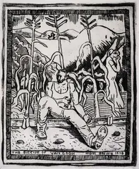 Nigel Brown, The Suicide of Van Gogh, etching, 19/27