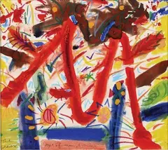Pat Hanly, The Soldier: Seven Ages of Man, acrylic, watercolour and pastel on paper