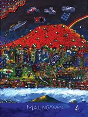 Maungawhau by Alan Taylor, acrylic on canvasboard, sold Oct 2007