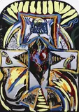 Philip Clairmont, Black Crucifixion, screenprint,57/90