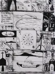 Mahalahala by John Pule, lithograph, 7/20, sold Oct 2007