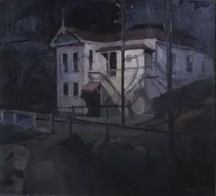 Olivia Spencer Bower, The House on the Corner, oil on board