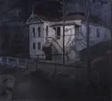 Olivia Spencer Bower, The House on the Corner, oil on board