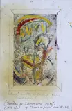 Philip Clairmont, Chair with Potential Painful Possibilities, mixed media and collage on paper