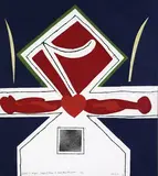 Pat Hanly, Youth in Anger: 7 Ages of Man. 3., screenprint and applied metallic paper, 1/10