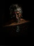 Charles McPhee, Old Maori Chief, oil on velvet