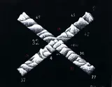 X by Tony de Lautour, oil and acrylic on paper, sold Oct 2007