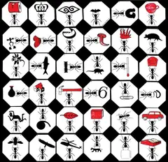 Richard Killeen, Carrier Ant, acrylic on 36 aluminium pieces