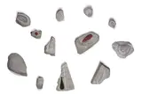 Peter Robinson and Shane Cotton, Three Beginnings, acrylic on papa, sedimentary stone