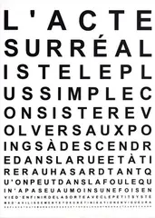 L'Acte surrealiste le plus simple (Andre Breton) by David Hatcher, screenprint on acrylic, 2/5, sold Oct 2007