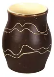 Bohemia Ware hand potted sgraffito decorated vase by Mirek Smisek for Crown Lynn, Unmarked., sold Oct 2007