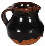 Len Castle, Squat circular jug with tenmoku glaze