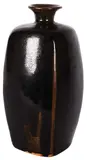 Bernard Leach, Slab sided bottle with blown walls, c.1972