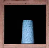 John Parker, Turquoise 'lava' glazed tapering cylindrical vase