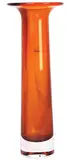 Tall smoky orange vase by Ola and Marie Hoglund, Cylindrical with flaring mouth, sold Oct 2007