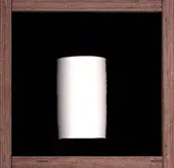 Ernest Shufflebottom for Crown Lynn, hand potted vase, matt white, circular raised on tall foot ring, Shape 49, printed tiki mark