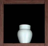 Ernest Shufflebottom for Crown Lynn, hand potted vase, pale celadon, ovoid with cylindrcal neck, Shape 58, printed crowned star mark