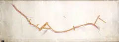 H N Warner, Map of Devonport, watercolour, ink and pencil on paper
