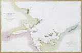 Louis Deuperrey, Map of the Bay of Islands, hand coloured print, 1894