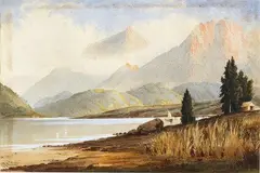 George O'Brien, South Island Lake Scene, watercolour
