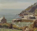 Denys Law, Lamorna Cove, Cornwall, acrylic on board