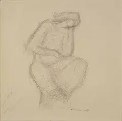 Robert Nettleton Field, Figure Study, graphite on paper