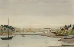 Hobson Bay, Remuera by R.I Downie, watercolour, sold Sep 2007