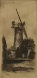J. H Sydney, The Old Mill Auckland, etching