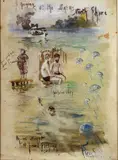 Girolamo P. Nerli, Morning at the Baths, North Shore, Auckland