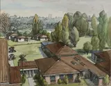 Suburban Auckland by Mary Margaret Gore Spicer, watercolour, sold Sep 2007