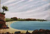 Jp Backhouse, Takapuna Beach, oil on board, circa 1880