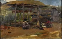 Horace Moore-Jones, The Marae, oil on board