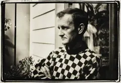 Gordon H. Brown, Set of five photographs of Colin McCahon: (1) Partridge Street: Colin McCahon in Profile., (2) Partridge Street: Colin McCahon., (3) Partridge Street: Colin McCahon, (4) Geraldine Home of the Late Mrs Ethel McCahon, Two Chairs., (5) Geraldine Home of the, gelatin silver prints. (1,2,3) 3/6. (4,5) 2/4
