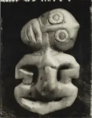 Fiona Pardington, Hei Tiki Carved by Prisoner from Parihaka while Incarcerated in Dunedin, gelatin silver print