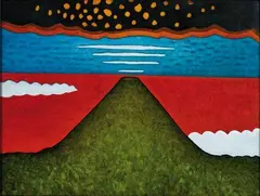 Mount Taranaki by Michael Illingworth, oil on canvas, 1970 - 1971, sold Jun 2007