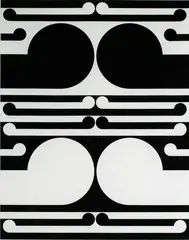 Gordon Walters, Study for Auckland City Art Gallery Poster, ink on paper