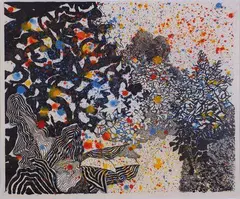 Inside the Garden by Pat Hanly, screenprint from the Barry Lett Gallery Multiples, sold May 2007