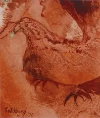 Suzanne Goldberg, The Hen, watercolour