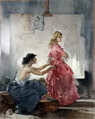William Russell Flint, The Two Models, collotype, a/p