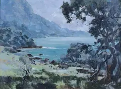 Peter Williams, Coastal View, oil on board