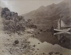 Burton Bros, Lake Wanaka East, albumen print